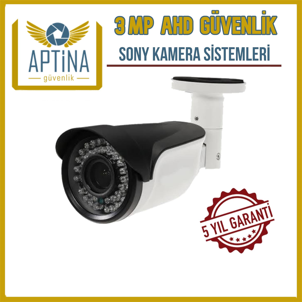 3 MP Lens Dış Mekan Sony Aptina Lens Güvenlik Kamerası
