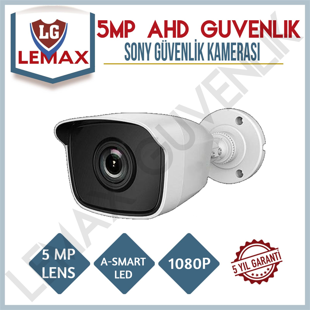 5 MP Çok Net Gece Görüşlü Çok Net AHD Güvenlik Kamerası