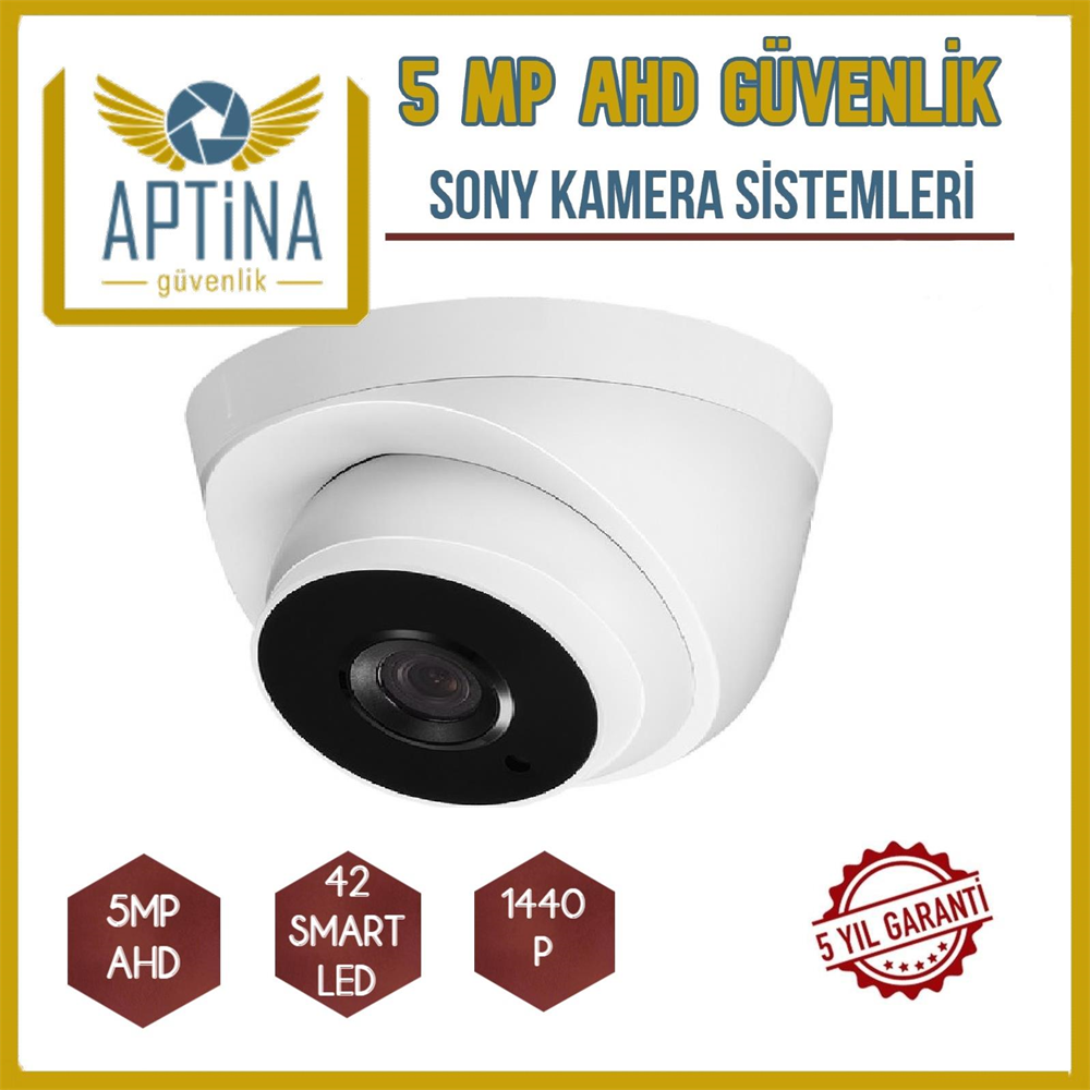 5 MP Sony Aptina Lens Dome Güvenlik Kamerası